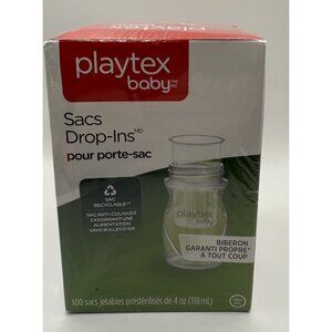 Playtex Baby Nurser Drop-Ins 4oz Liners 100 Count Box Sealed!
